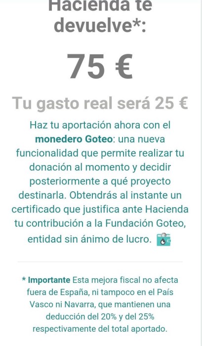 75€  TU GASTO REAL SERÁ  25€