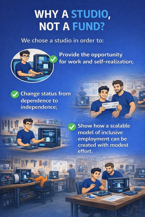 Why we are opening a studio rather than a foundation